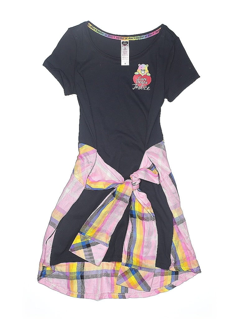 Justice 100% Cotton Graphic Blue Gray Dress Size 7 (big kids) - photo 1