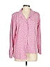 Koret 100% Polyester Polka Dots Pink Long Sleeve Blouse Size 8