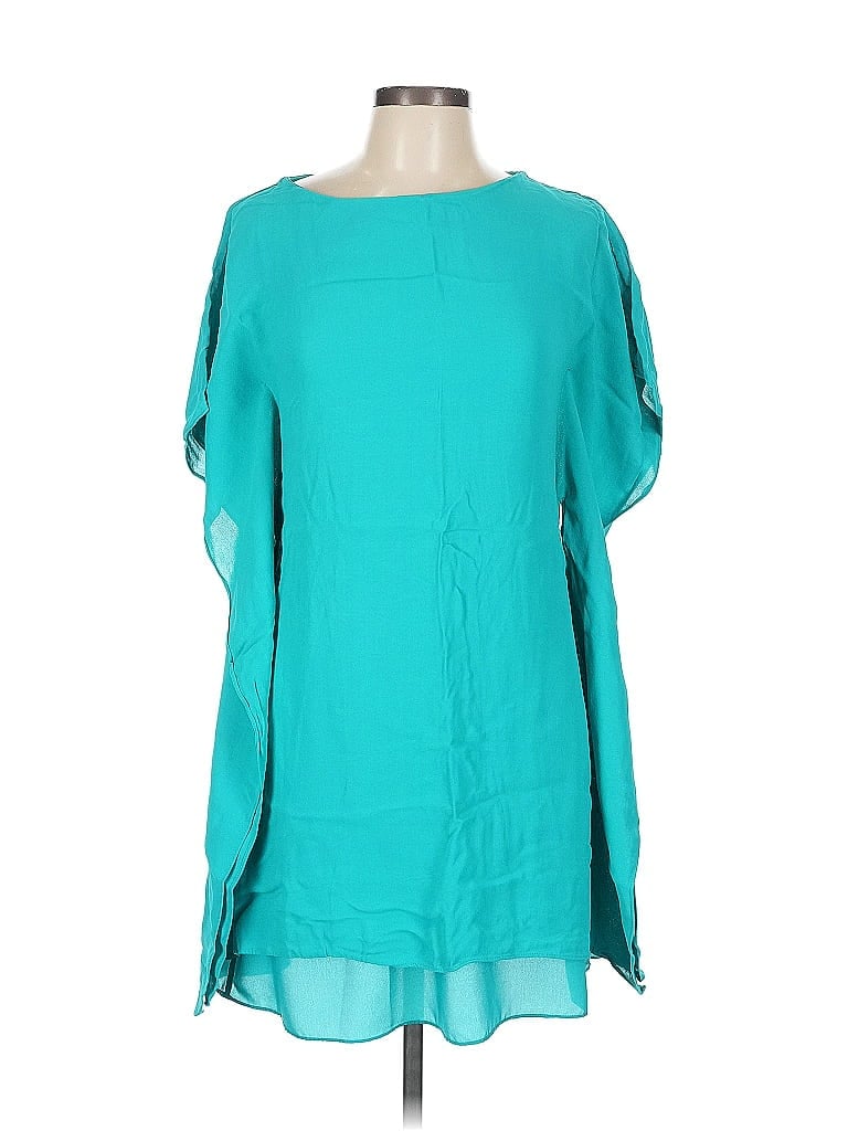 Pre-owned Annie Griffin Poncho In Blue