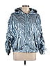 Robert Rodriguez 100% Nylon Metallic Silver Raincoat Size L - photo 1