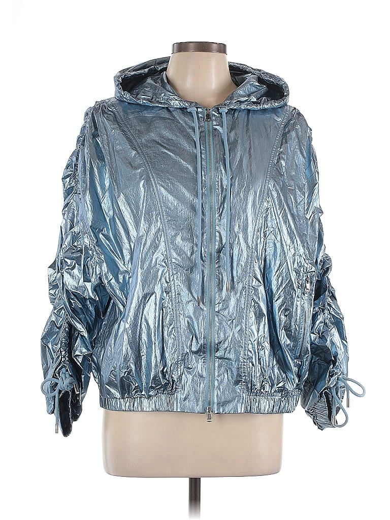 Robert Rodriguez 100% Nylon Metallic Silver Raincoat Size L - photo 1