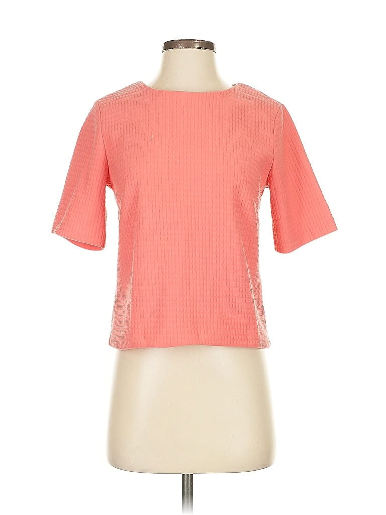 Pre-owned Banana Republic Factory Store Short Sleeve Top Orange Crew Neck Tops