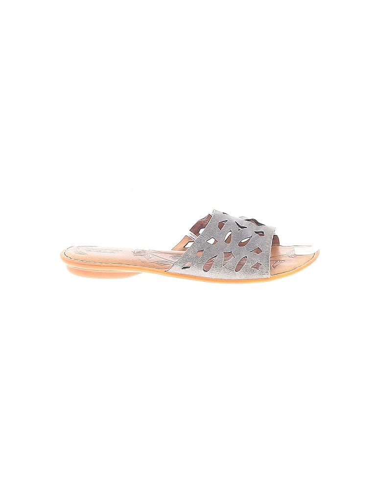 Born Handcrafted Footwear Animal Print Silver Gray Sandals Size 9 - photo 1