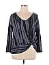 Terra & Sky Gray 3/4 Sleeve Top Size 0X - photo 1