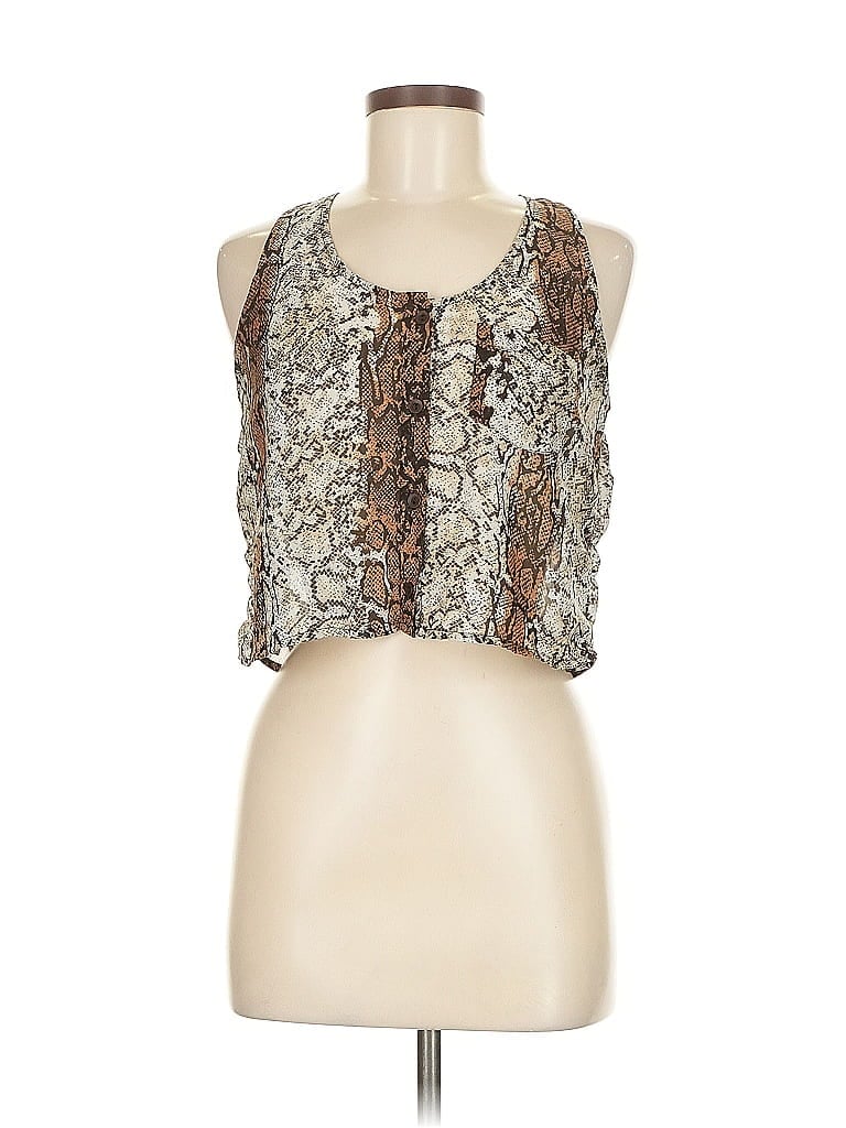 TIMING Pre-owned Sleeveless Blouse In Brown