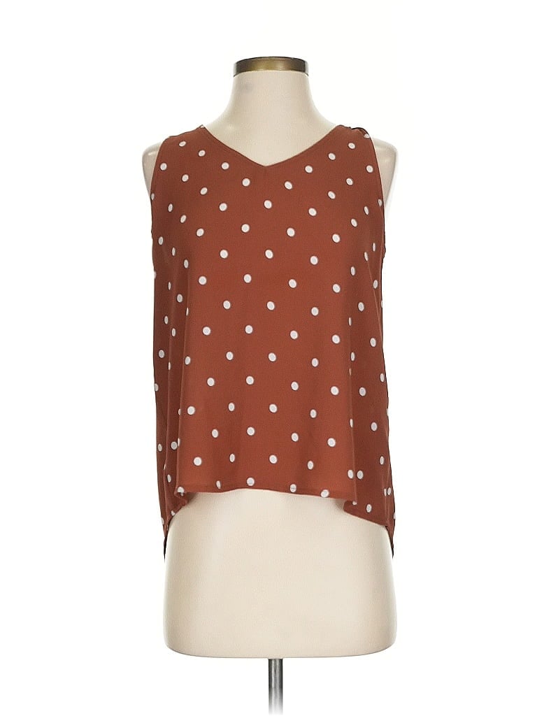 Pre-owned Gibson Sleeveless Blouse In Brown