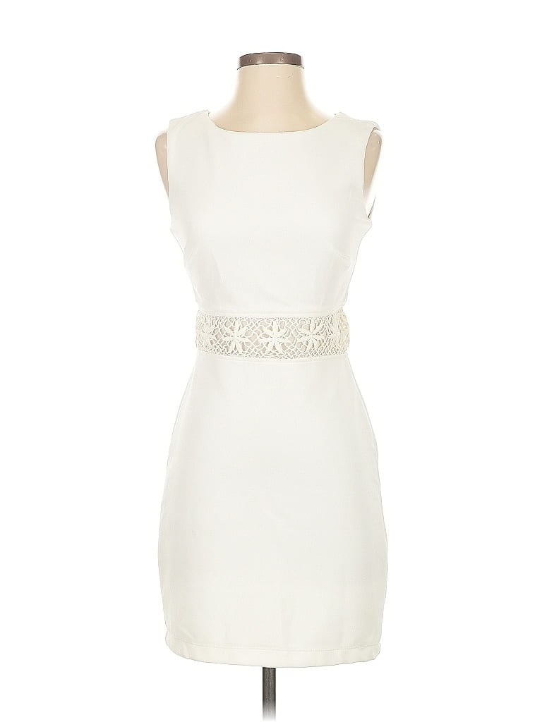 Pre-owned Bisou Bisou Cocktail Dress In White