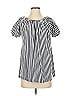 MARK D. SIKES 100% Cotton Black Short Sleeve Blouse Size 0 - photo 1