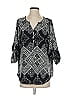 Espresso 100% Polyester Black 3/4 Sleeve Blouse Size S - photo 1