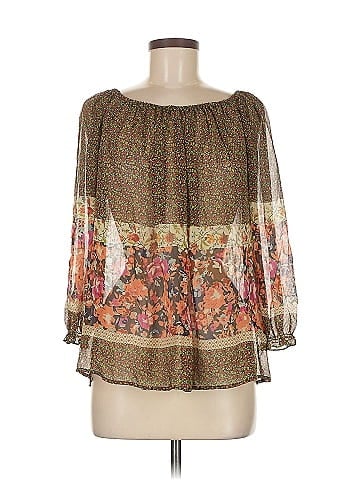 Fei 3/4 Sleeve Silk Top (view 1)