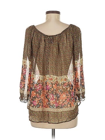 Fei 3/4 Sleeve Silk Top (view 2)