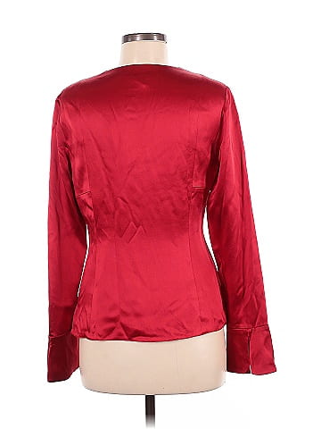 Anne Klein Long Sleeve Silk Top (view 2)