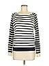 Allude 100% Virgin Wool Stripes Ivory Wool Pullover Sweater Size M - photo 1