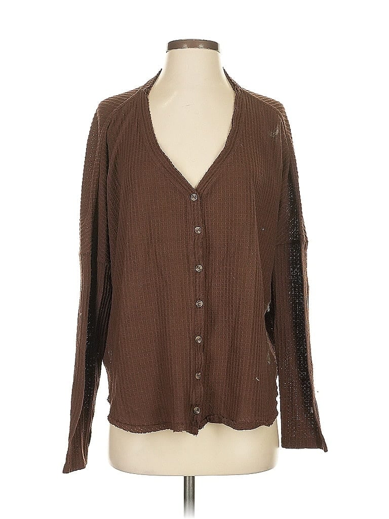 Pre-owned Out From Under Long Sleeve Blouse In Brown