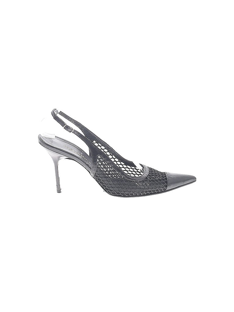 Dolce & Gabbana Gray Black Heels Size EU 37 1/2 - photo 1
