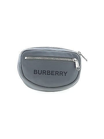 Burberry Econyl Logo Print Small Cannon Bum Bag Charcoal Grey (view 1)