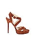 Jimmy Choo 100% Suede Solid Brown Suede Sandals Size EU 37 - photo 1