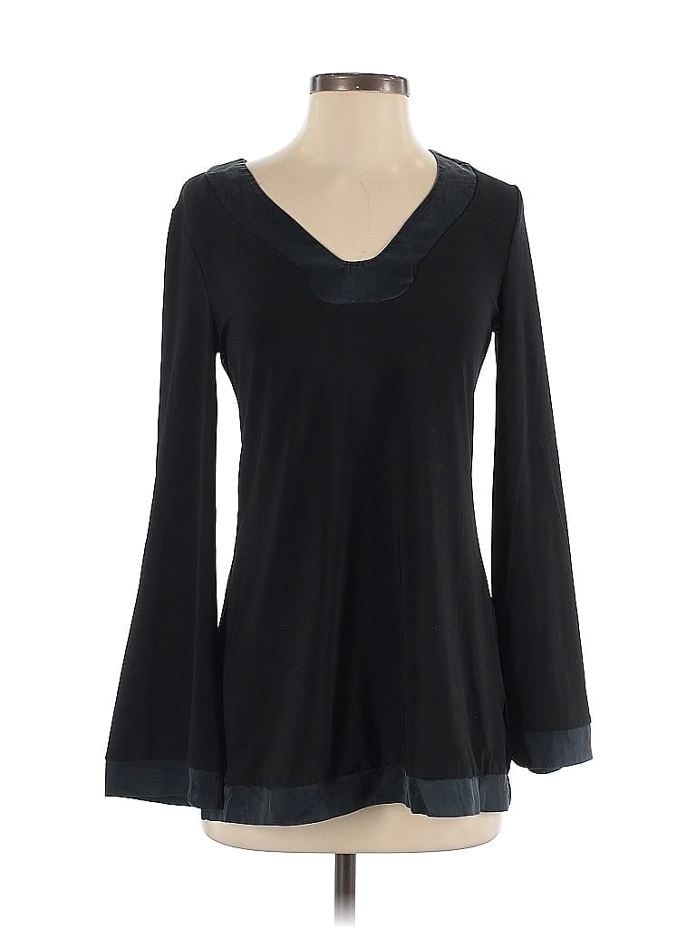 Pre-owned White House Black Market Long Sleeve Blouse In Black
