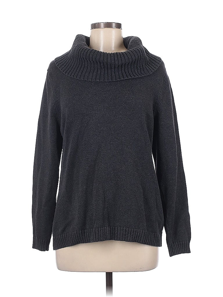 Pre-owned Jones New York Signature Turtleneck Sweater In Gray