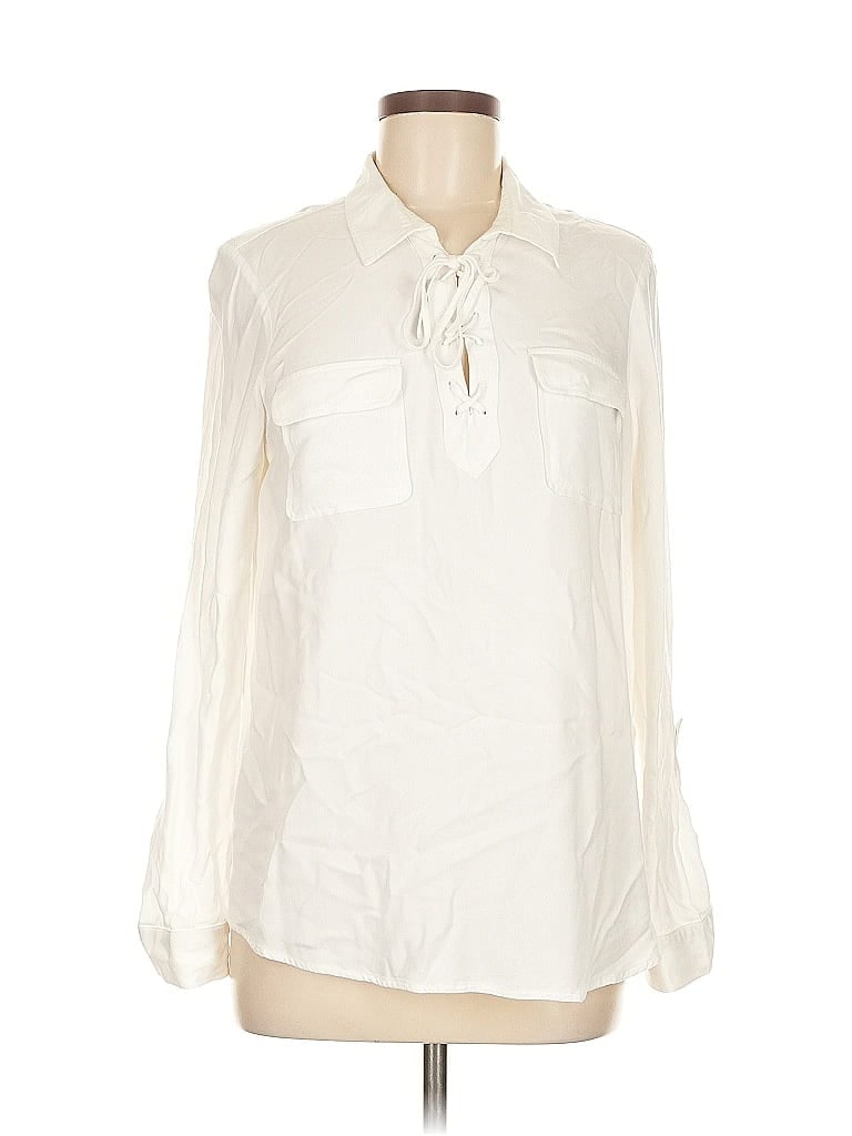 Pre-owned Jack By Bb Dakota Long Sleeve Blouse In White