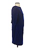 Ducks in a Row 100% Polyester Solid Blue Cocktail Dress Size S - photo 3