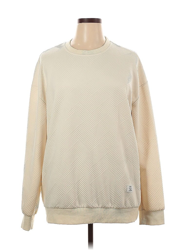Pre-owned Unbranded Pullover Sweater In White