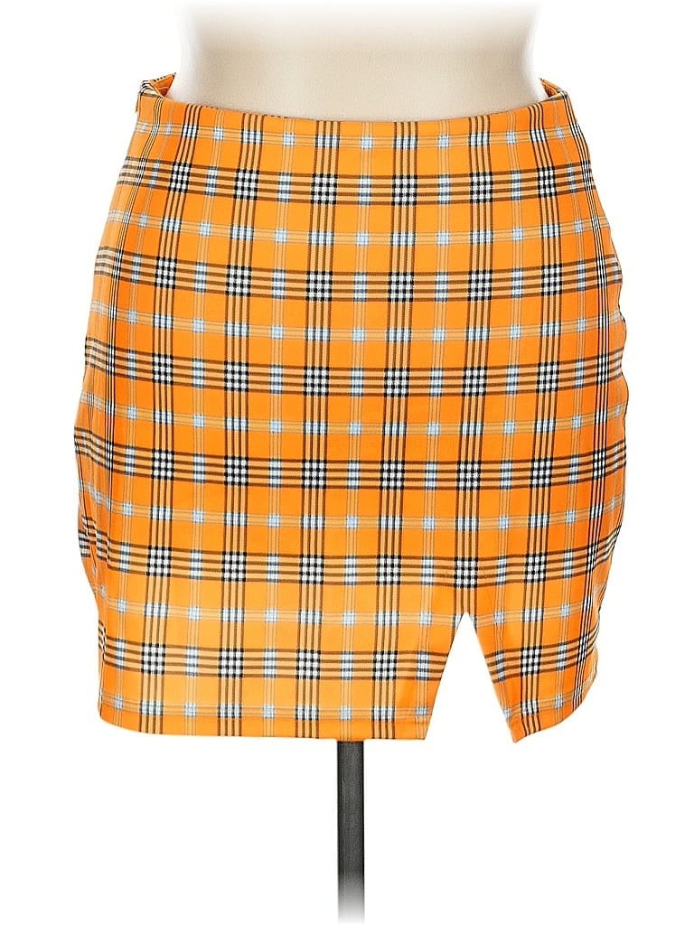 Pre-owned Unbranded Casual Skirt In Orange