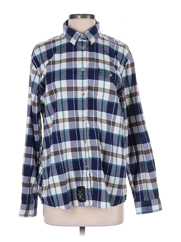 Pre-owned Assorted Brands Long Sleeve Button Down Shirt In Blue