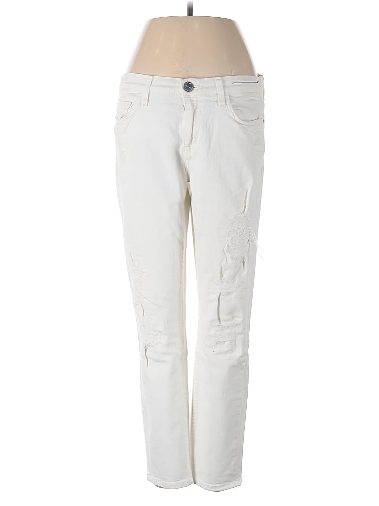Pre-owned Current Elliott Jeans In White
