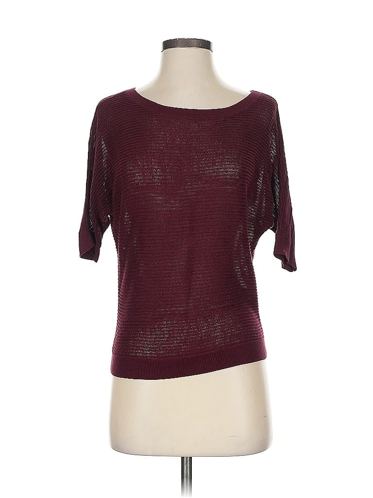 Pre-owned Express Cardigan Sweater In Burgundy
