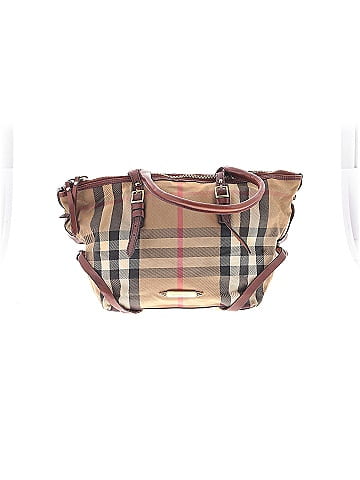 Burberry House Check Bridle Calfskin Small Salisbury Tote Tan (view 1)