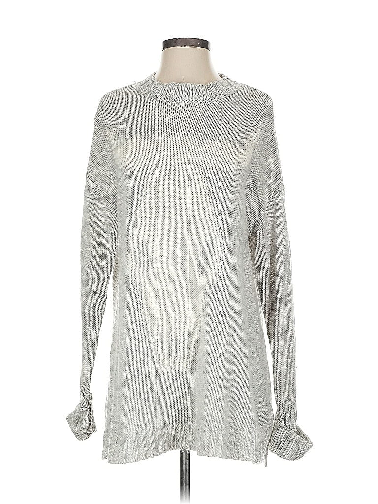 Pre-owned Show Me Your Mumu Pullover Sweater In Gray