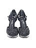 Chanel Gray Black Coarse Glitter CC Platform Heels Size EU 38 - photo 2