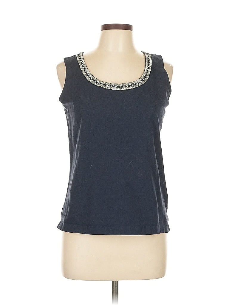 Click to view more detailed imagery on our partner's website Pre-owned Chico's Tank Top Blue Halter Neckline Tops