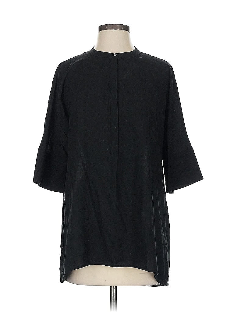 Pre-owned Banana Republic 3/4 Sleeve Blouse In Black