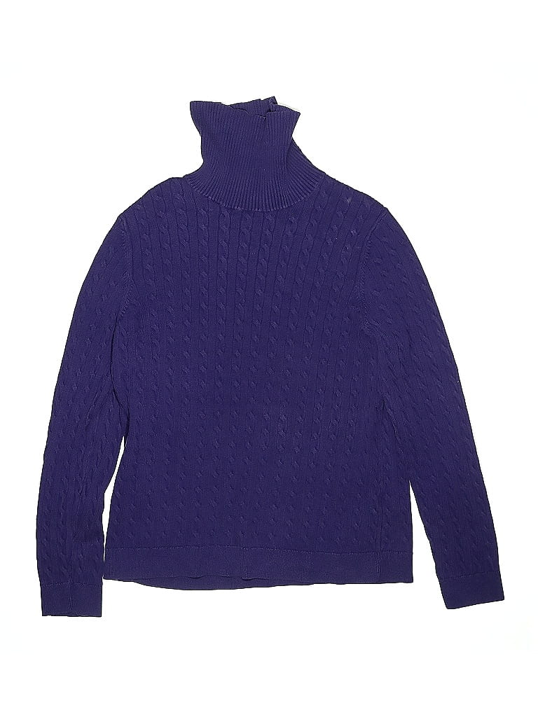 Click to view more detailed imagery on our partner's website Pre-owned Lands' End Kids' Turtleneck Sweater In Purple