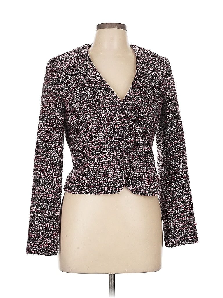 Pre-owned H&m Blazer Jacket In Burgundy