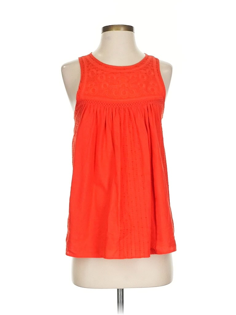 Pre-owned Madewell Sleeveless Blouse In Orange
