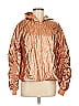G by Giuliana Rancic 100% Nylon Metallic Gold Windbreaker Size 8 - photo 1