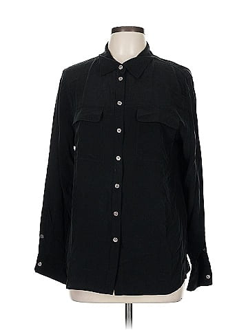 TWO by Vince Camuto Long Sleeve Silk Top (view 1)