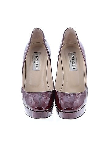 Jimmy Choo Eel Skin Leather Heels (view 2)