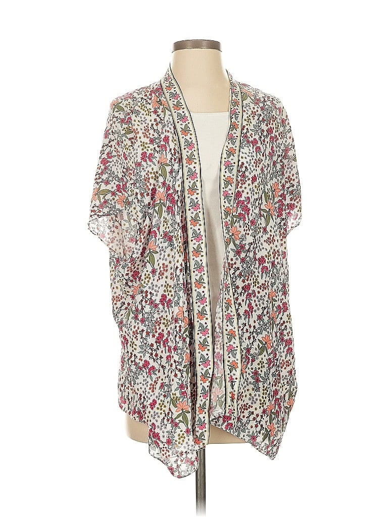 Pre-owned Ann Taylor Loft Kimono In White