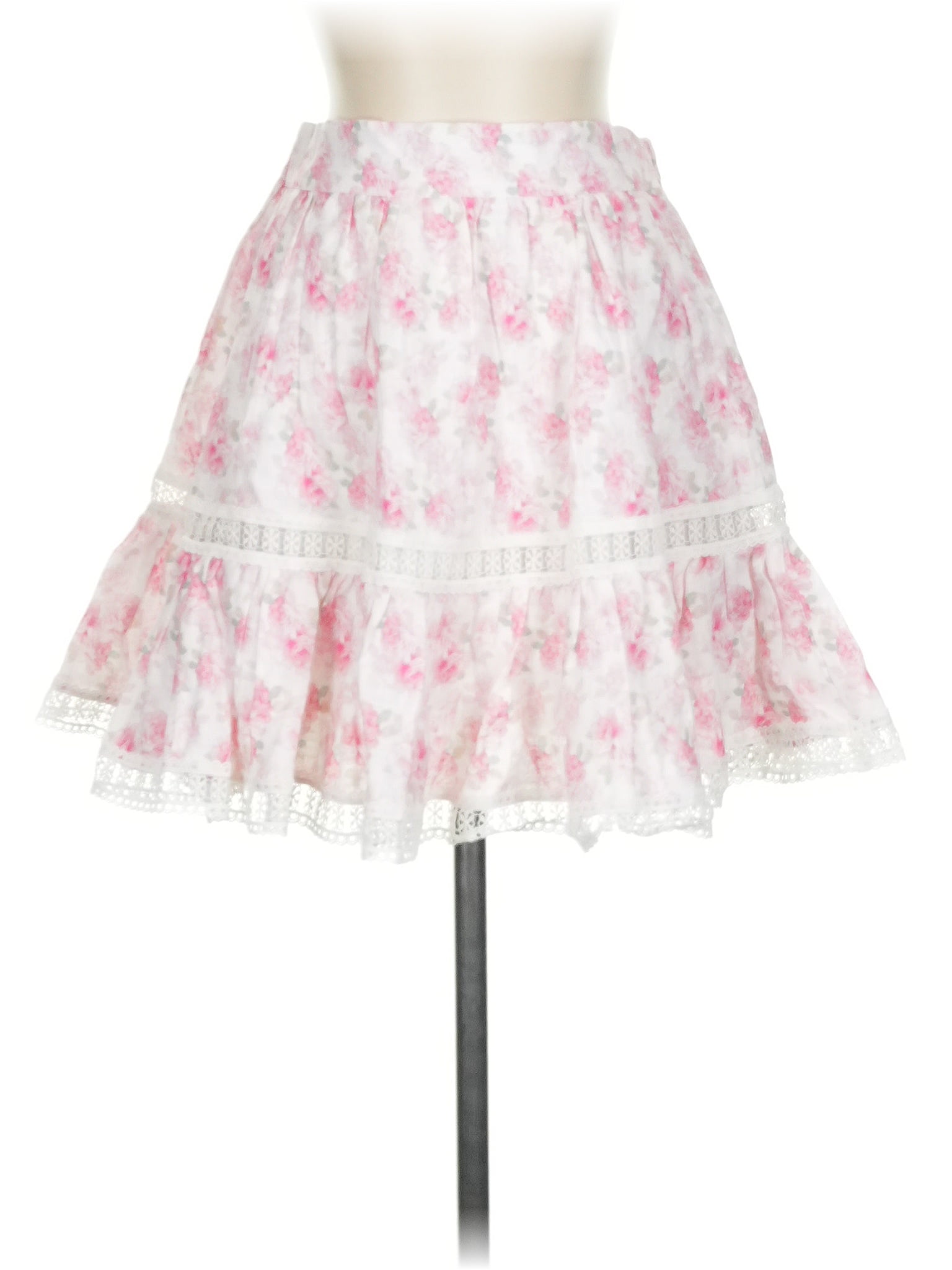 Cami NYC 100% Linen Floral Pink Casual Skirt Size XS