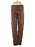 Paper Crown 100% Polyester Brown Faux Leather Pants Size S - photo 1
