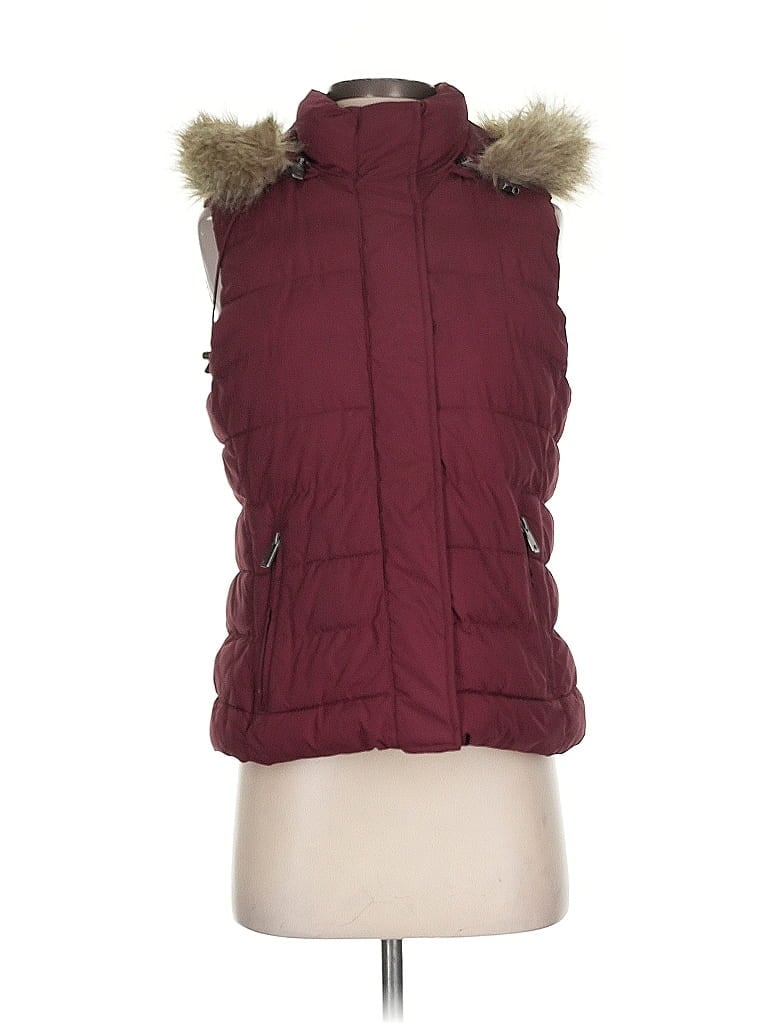 Pre-owned Banana Republic Vest In Burgundy