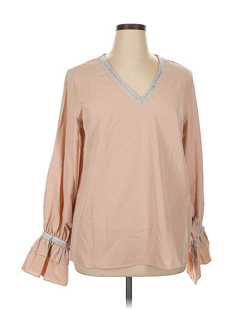 Pre-owned Just Fashion Now Long Sleeve Blouse In Brown