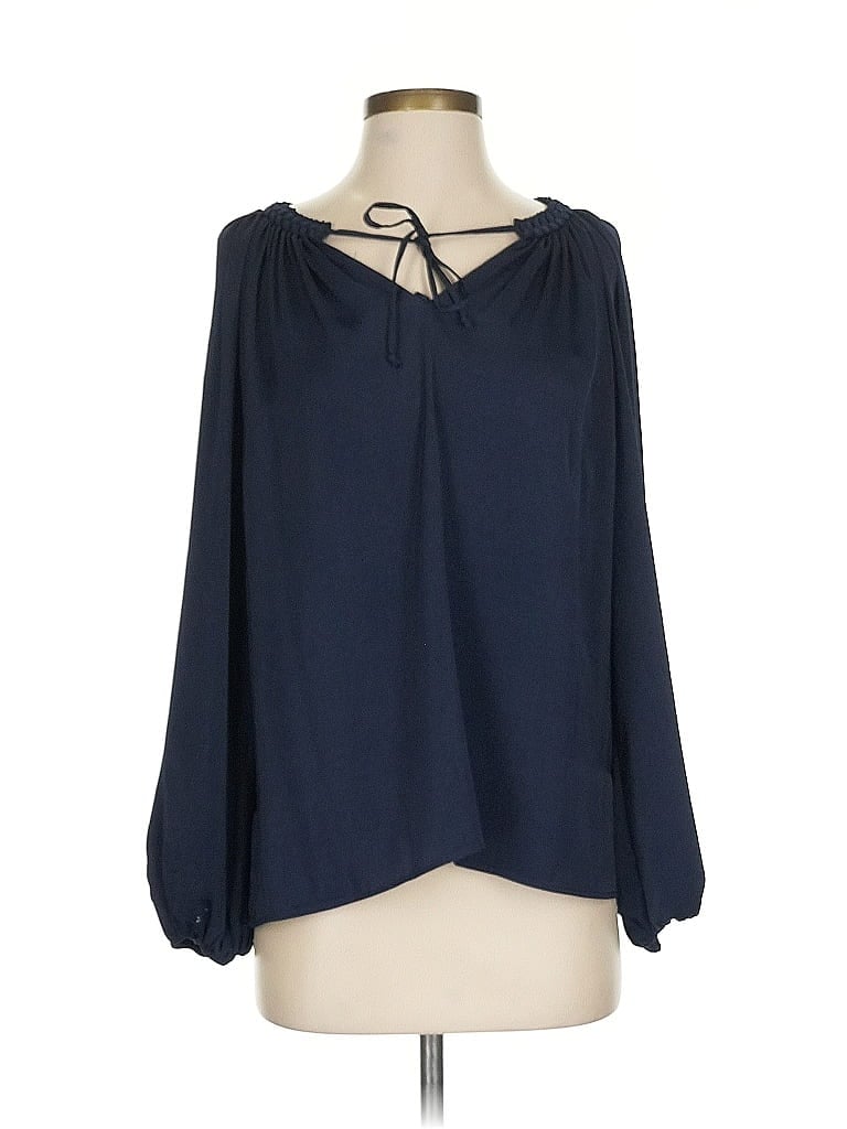 Pre-owned Kobi Halperin Long Sleeve Blouse In Blue