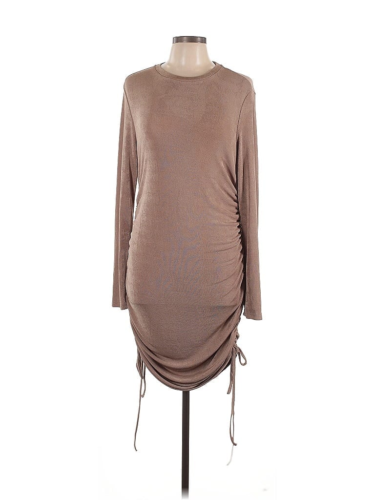 Pre-owned Shein Casual Dress In Brown