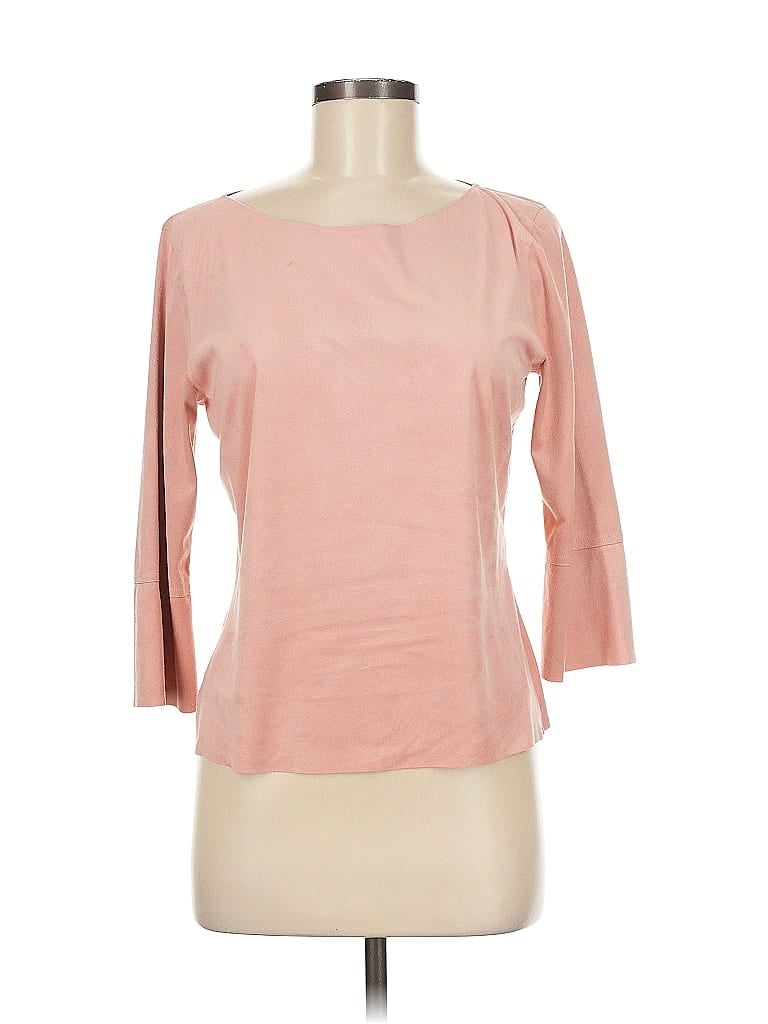 Pre-owned Max Studio 3/4 Sleeve Top Pink Boatneck Tops