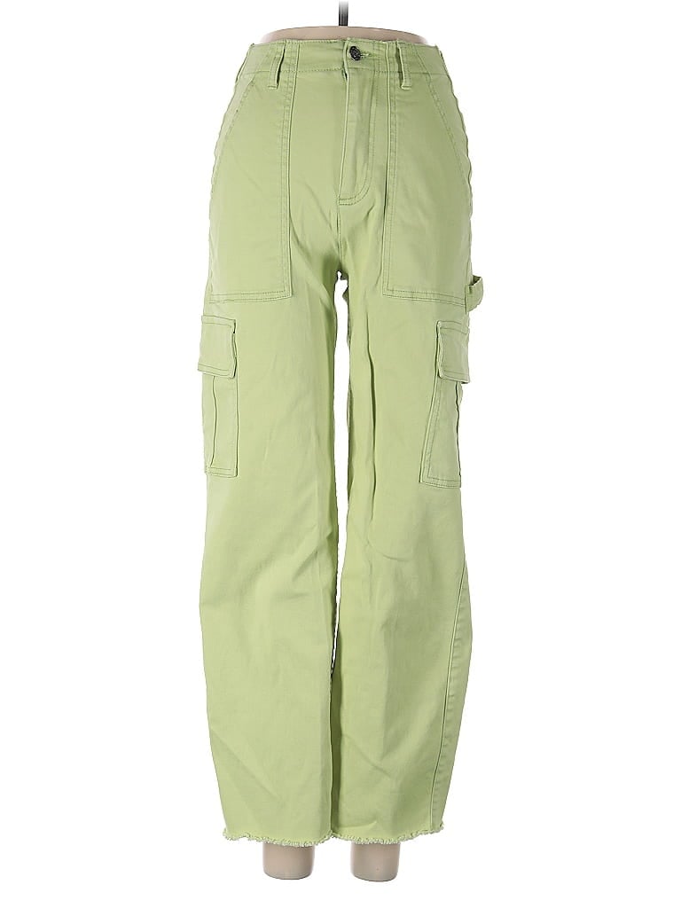 Pre-owned Hollister Cargo Pants In Green